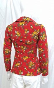 1970s Gay Gibson Floral Print Peplum Waist Suit Jacket Blazer Cottagecore 70s Does 40s - Fashionconstellate.com