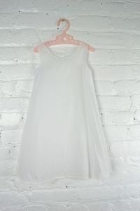 simple vintage cotton white summer tunic dress est. size 2-3T - Fashionconstellate.com