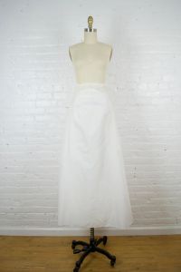 White nylon petticoat crinoline for wedding gown . long wedding slip . vintage shapewear . small - Fashionconstellate.com