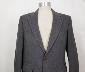 80s Suit Jacket Gray Camel Hair by Stuart Hughes| Vintage Men's 40R - Fashionconstellate.com