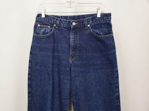 90s Calvin Klein Jeans Blue High Waist Omega Rinse | Vintage Misses 12 - Fashionconstellate.com