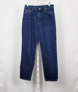 90s Calvin Klein Jeans Blue High Waist Omega Rinse | Vintage Misses 12