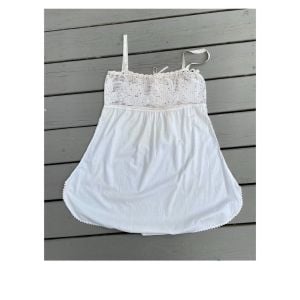 1910s cotton step in teddy with crocheted bodice and satin ribbon drawstring Size M - Fashionconstellate.com