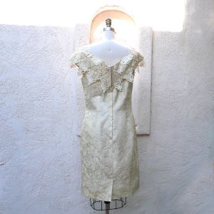 80s Wedding Dress, Size L, Lace Collar Dress by Scott McClintock - Fashionconstellate.com