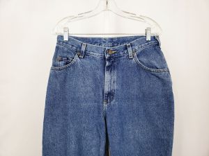 90s Blue High Waist Mom Jeans by Lee | Vintage Misses 14 Short - Fashionconstellate.com
