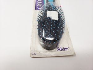 Vintage 1993 Sekine Hairbrush Turquoise Blue Black New Deadstock - Fashionconstellate.com