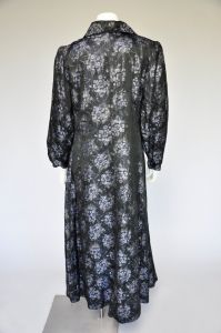1930s floral brocade metallic robe XS/S/M - Fashionconstellate.com