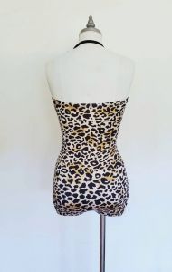 Nikki leopard swimsuit, one piece swimsuit, animal print floral bathing suit, retro swimsuit women - Fashionconstellate.com