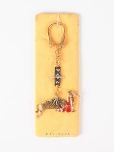 Vintage 1950s-1970s Tourist Keychain | Mallorca Spain Bullfighter | Never used - New Old Stock - Fashionconstellate.com