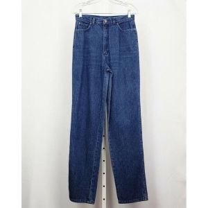 80s Jeans High Waist Mom Blue Textured Tapered Leg by Seattle Blues | Vintage Juniors 13