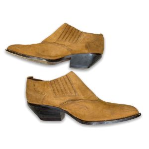 Vintage 1990s ZODIAC Dazey Brown Leather Western Shoes | Size 8 - Fashionconstellate.com