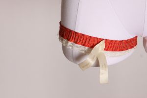 1970s Red and White with Gold Lettering Red Garter Casino Garter - Fashionconstellate.com