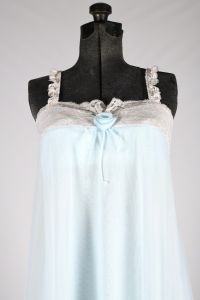 Vintage 1960s Blue Babydoll Sleeveless Nightgown by Olga | S - Fashionconstellate.com