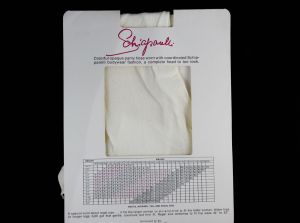 Schiaparelli Panty Hose 1970s Hosiery - Sheer Opaque White Nylon Stockings - Petite 4'10'' to 5'2'' - Fashionconstellate.com
