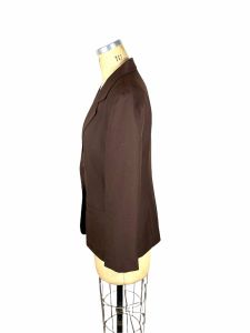 1970s brown blazer by College Town polyester knit Size M - Fashionconstellate.com