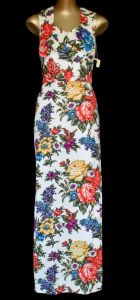 70s Sundays Child Floral Roses Print Maxi Dress, Bohemian Boho Dress, New With Tags, NWT, Size XS  - Fashionconstellate.com