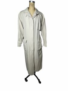 Khaki beige trench coat rain coat street wear coat by Misty Harbor Size M/L - Fashionconstellate.com