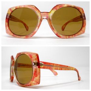 1970’s Vintage Orange French Sunglasses Deadstock - Fashionconstellate.com