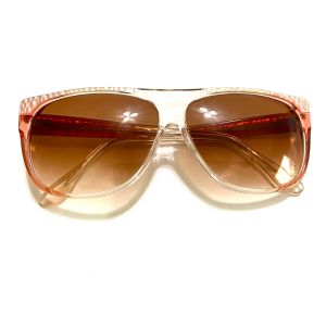 1980’s Vintage Pink & Clear Sunglasses Deadstock - Fashionconstellate.com