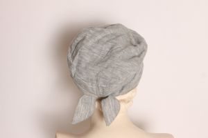 1960s Gray Jersey Knit Elastic Back Mod Hat - Fashionconstellate.com