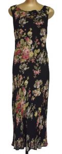 90s Rose Print Chiffon Dress, Vintage Dark Botanical Floral Rayon Maxi Dress, Sequined Dress - Fashionconstellate.com