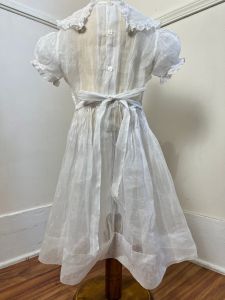 Size 6 | 1950's Vintage Crisp White Organdy Little Girls Dress by Celeste New York - Fashionconstellate.com