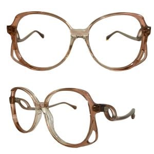 Deadstock 1980s Cameo Pink Sophia Loren's Selection Eyeglasses Sunglasses Frames by Zyloware