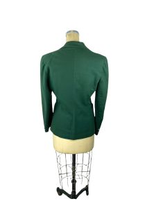1950s wool college school blazer with crest green size M/L - Fashionconstellate.com