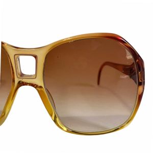 Vintage Circa 1980s Gold and Yellow Oversized Sunglasses Made in West Germany by Zeiss - Fashionconstellate.com