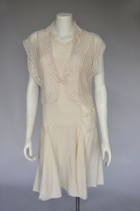 1920s 30s silk corded vest XS-M