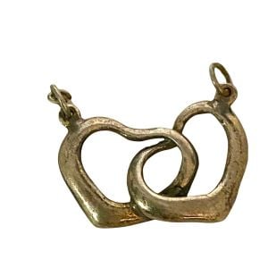 Vintage Intertwined Double Heart Silver Pendant - Fashionconstellate.com