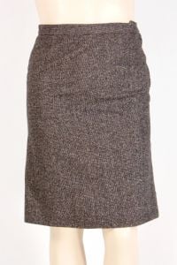 Vintage 1930s Leon Tailoring Bespoke Woven Wool Tweed Simple Skirt | L 14 - Fashionconstellate.com