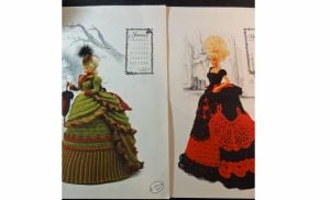 Vintage 1993 Crochet Doll Dress Patterns Victorian Lady Centennial Annie's Calendar Bed Doll Society
