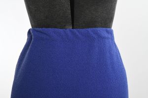 Vintage 1960s Blue Violet Knit Pencil Skirt by Talbott Travler| Size XS-S | Elastic Waist - Fashionconstellate.com