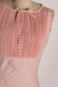 1950s Light Pink Sleeveless Accordion Pleated Wiggle Dress - S/M - Fashionconstellate.com