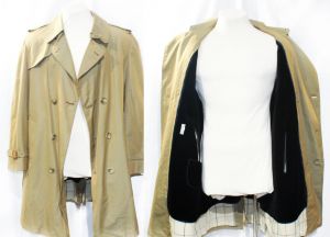 Men's Trench Coat - Terrific Sharkskin Canvas - Tan Gold Silver Gray Green - Classic Mens 50s 60s - Fashionconstellate.com