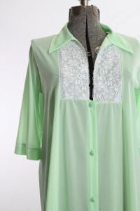 1970s Nightgown | Vintage Green Babydoll Nightgown by Gaymode JC Penney  |  Size L - Fashionconstellate.com