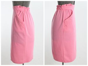 1990s Skirt | Vintage 90s Pink Big Pocket Skirt by Jaclyn Smith Sport | Carnation Pink | Size S/M - Fashionconstellate.com