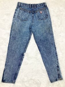 M/ 80’s Guess Acid Wash Jeans, High Waisted Tapered Pants with Zip Up Ankles, High Rise Jeans - Fashionconstellate.com