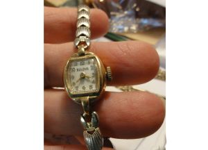 Vintage 50s Dainty Bulova Watch 10K Gold Filled Ladies Wristwatch Wind Up Not Working - Fashionconstellate.com