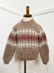 Toddler 2-3T | 1980's Vintage Hand Knit Wool Sweater