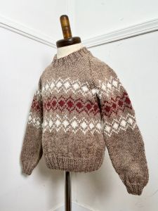 Toddler 2-3T | 1980's Vintage Hand Knit Wool Sweater - Fashionconstellate.com