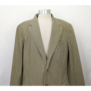 90s L.L. Bean Blazer Surplus Green Cotton Jacket Sport Coat Men's 44R Vintage - Fashionconstellate.com