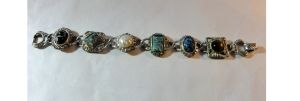Vintage 1960s ''Happy Holiday'' Victorian Revival 8'' Bracelet by Sarah Coventry 