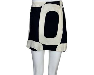 Vintage 1960s Mini Skirt Geometric Wraparound Bagatelle by Maggie Margaret Godfrey - Fashionconstellate.com