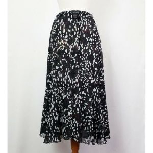 90s Skirt Reversible Black Pink Floral White Polka Dots by MoLLY & MaXX | Vintage Misses M - Fashionconstellate.com