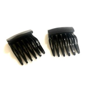 Pair of Unique 1960’s Vintage Small Black Hair Combs