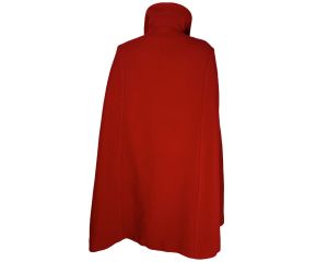 Vintage 1960s Red Wool Cape by Raymond of London Sz S M - Fashionconstellate.com