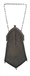 Art Deco Whiting and Davis Chainmail Mesh Sterling Wristlet Purse - Fashionconstellate.com