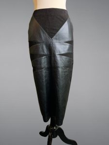80s Long Black Leather Skinny Suede Pencil Skirt Sexy Biker Goth by Don Michele by Jordan |M/L 8 10  - Fashionconstellate.com